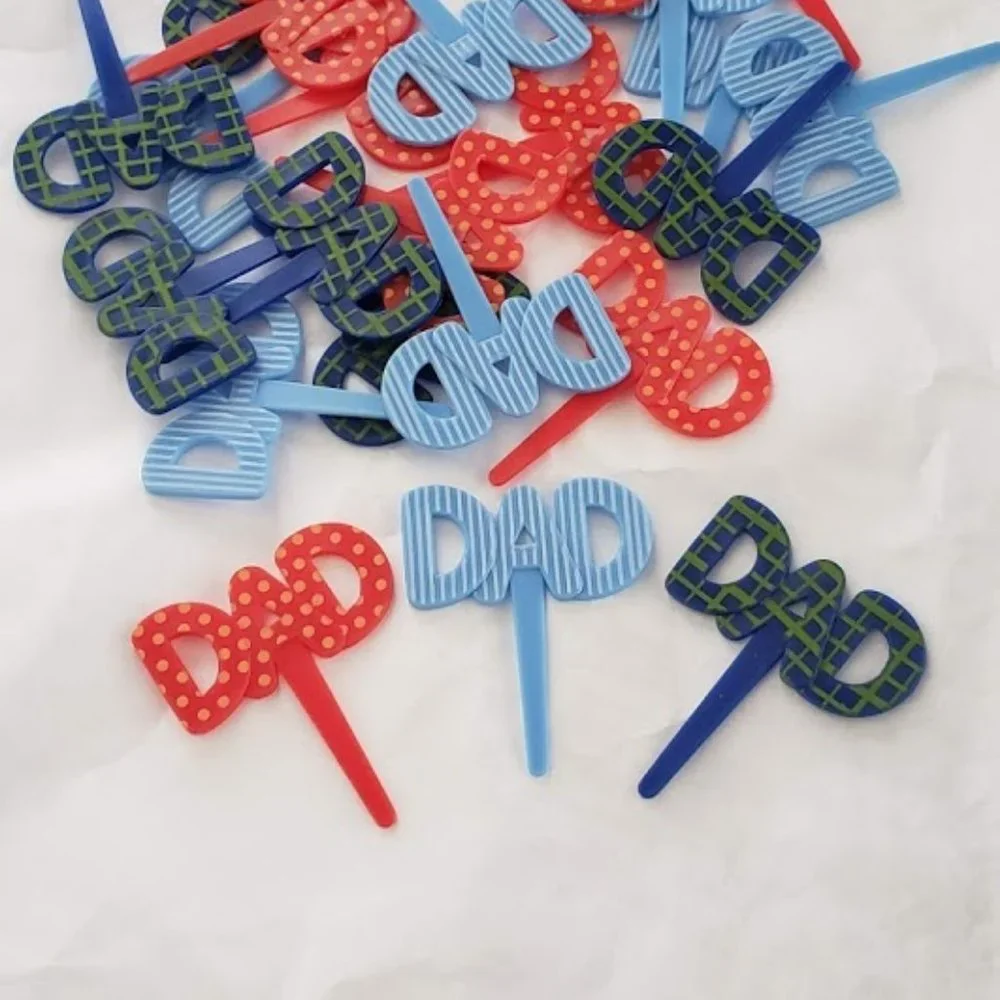 24 Father's Day Dad Cupcake cake toppers picks